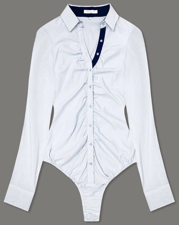 BLUZKA BODY W PASKI BIAŁA (AWT0213)