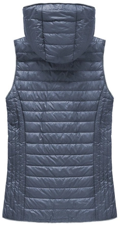 PIKOWANY BEZRĘKAWNIK Z KAPTUREM NIEBIESKI (B1067-30)