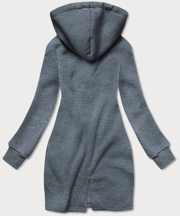 BLUZO SUKIENKA Z KAPTUREM CIEMNA SZARA (XAMG-730X)