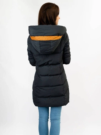 PIKOWANA DAMSKA KURTKA ZIMOWA Z KAPTUREM GRAFITOWA (M-123)