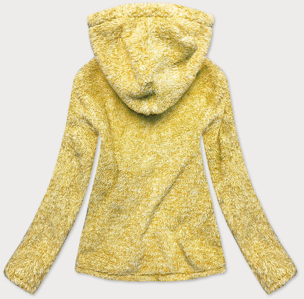Pluszowa damska bluza melanż żółta (hh008-26)