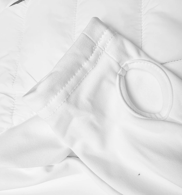 Pikowana kurtka damska z łączonych materiałów J Style biała (16M9226-281)