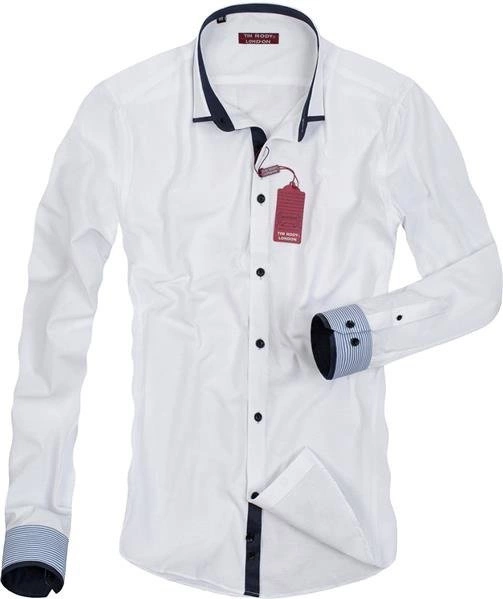 KOSZULA REGULAR FIT BIAŁA (8033)