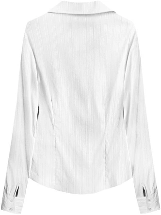 KOSZULA Z FINEZYJNYM DEKOLTEM BIAŁA (314ART)