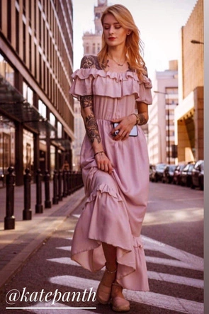 SUKIENKA HISZPANKA MAXI ŁOSOSIOWA (344ART)