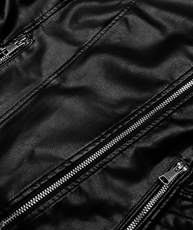 Ramoneska damska z kołnierzem czarna (11Z8036)