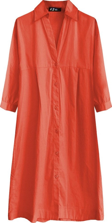 DŁUGA BAWEŁNIANA KOSZULA KORALOWA (X1033X)