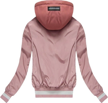 KURTKA BOMBER Z KAPTUREM RÓŻOWA (W05)