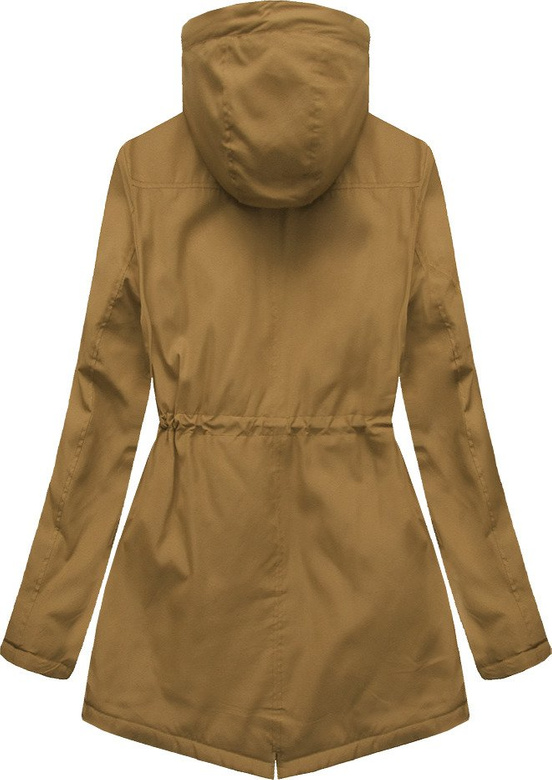 KURTKA TYPU PARKA MUSZTARDOWA (B2649)