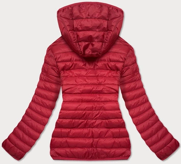 PIKOWANA KURTKA DAMSKA CIEMNOCZERWONA (23036-277)