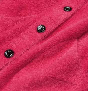 Krótka narzutka na guziki alpaka różowa (537)