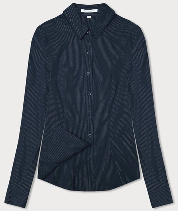 Koszula damska w srebrne paseczki granat (AWT0111)