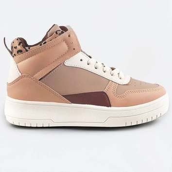 Damskie sneakersy za kostkę beżowe (wh2122)