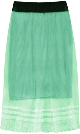 ZWIEWNA PLISOWANA SPÓDNICA MIĘTOWA (97ART)