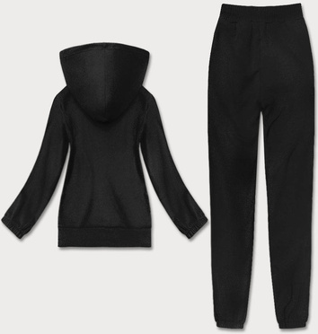 Polarowy dres damski czarny (ZCH2210)