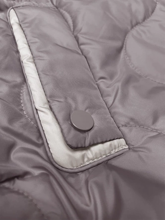 Krótki bezrękawnik damski z odpinanym kapturem BH Forever cappuccino (BH-2414BIG)