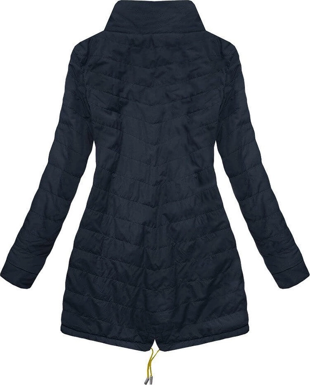 DWUSTRONNA PARKA Z KAPTUREM ŻÓŁTO-GRANATOWA (W306BIG)