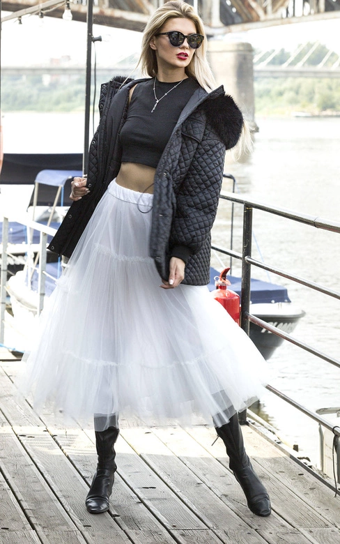 Przejściowa kurtka damska oversize czarna (ag6-27)