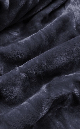 Zimowa kurtka damska na misiu granatowa (b537-3)