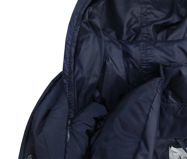 KURTKA Z ŁĄCZONYCH MATERIAŁÓW GRANATOWA (J19-011)