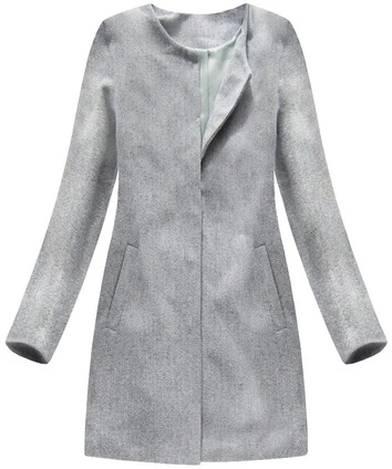 MINIMALISTYCZNY PŁASZCZ JASNOSZARY (172/1ART)