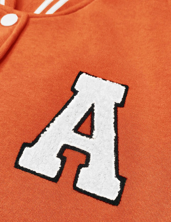 Damska bluza typu college pomarańczowa (AMG-57)