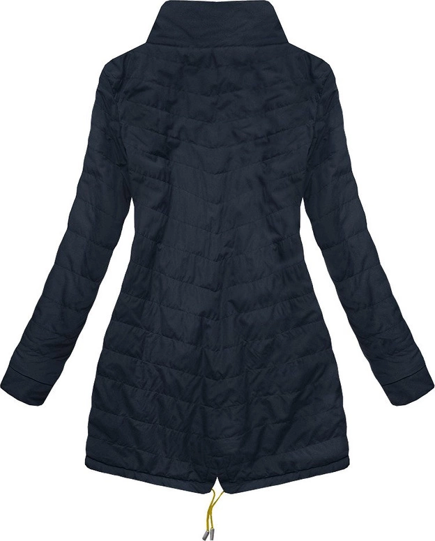 DWUSTRONNA PARKA Z KAPTUREM ŻÓŁTO-GRANATOWA (W306)