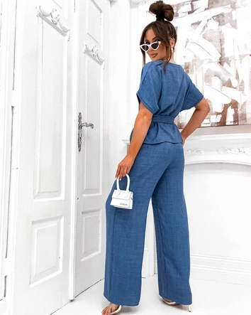 Letni komplet dwuczęściowy niebieski (82198)