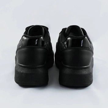 Damskie sznurowane półbuty sportowe czarne (rc-50)