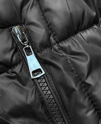 Długa zimowa kurtka damska czarna (YP-22073-1)