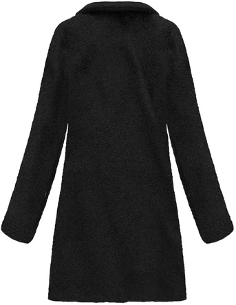 PŁASZCZ BARANEK Z DOMIESZKĄ WEŁNY CZARNY (179ART)