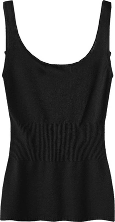 SWETERKOWA BLUZKA NA RAMIĄCZKACH CZARNA (1513)