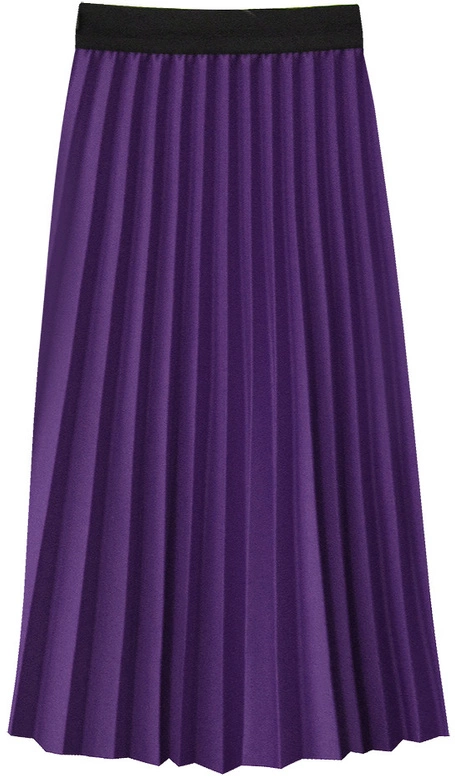 PLISOWANA SPÓDNICA MIDI FIOLETOWA (214ART)