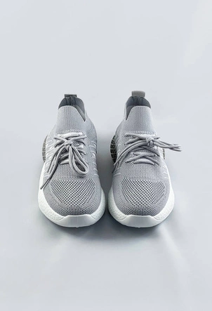 Ażurowe sneakersy damskie szare (jy21-2)