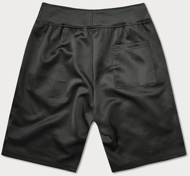 Męskie spodenki z nadrukiem czarne (8K1120-3)