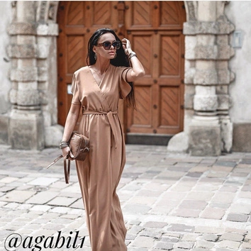 SUKIENKA MAXI KOPERTOWA SZAROZIELONA (360ART)