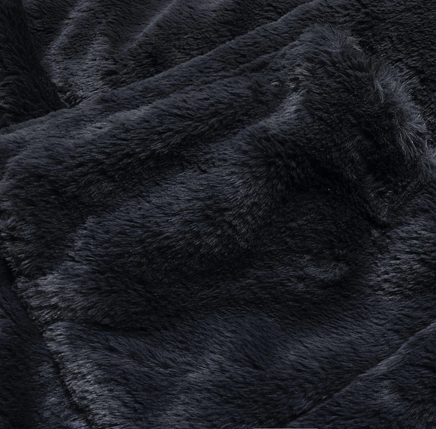 DWUSTRONNA DAMSKA PARKA Z KAPTUREM GRANATOWA (B2634)