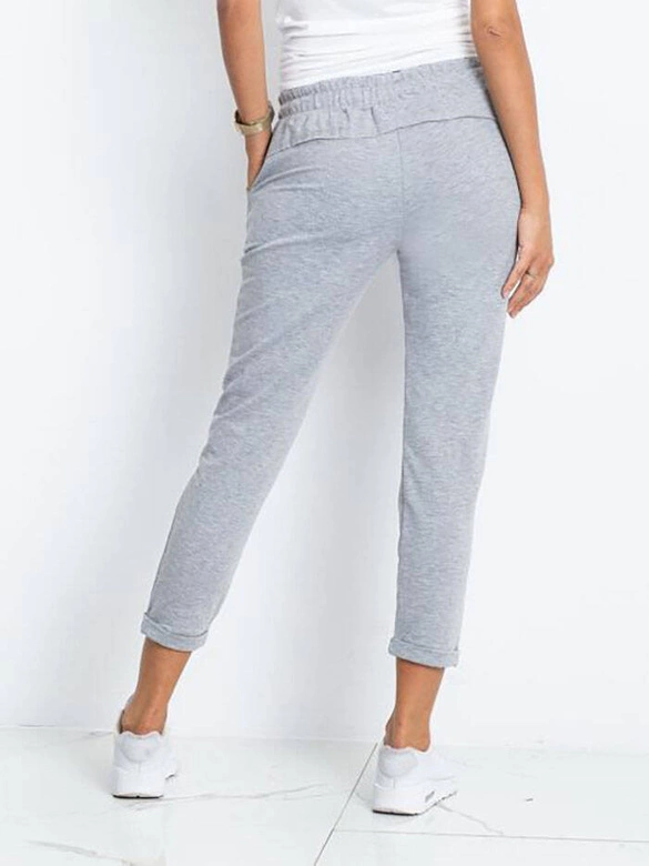 Spodnie damskie dzianinowe typu chino szare (3589.09X)