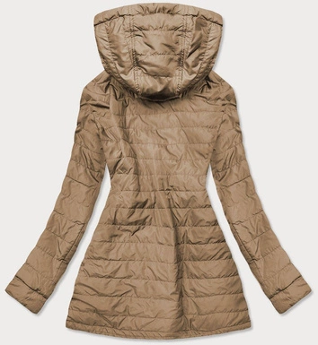 Kurtka damska typu parka 2w1 khaki-beż (bh2015)