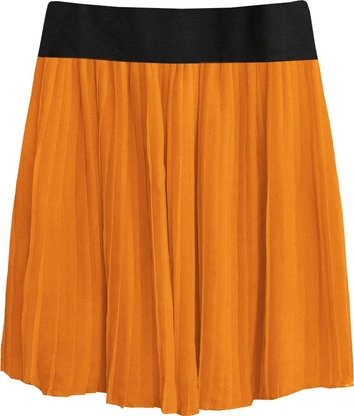 PLISOWANA SPÓDNICA MINI POMARAŃCZOWA 2 (9228/4)