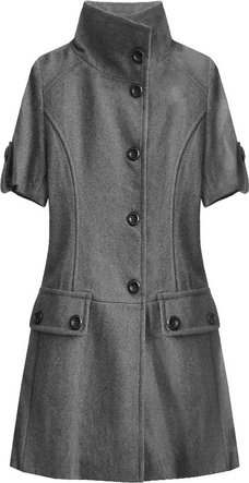 ROZKLOSZOWANY PŁASZCZYK CIEMNOSZARY (1091)