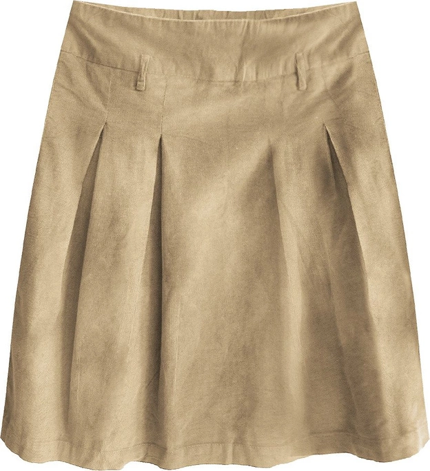 BAWEŁNIANA SZTRUKSOWA SPÓDNICA BEŻOWA (2226)