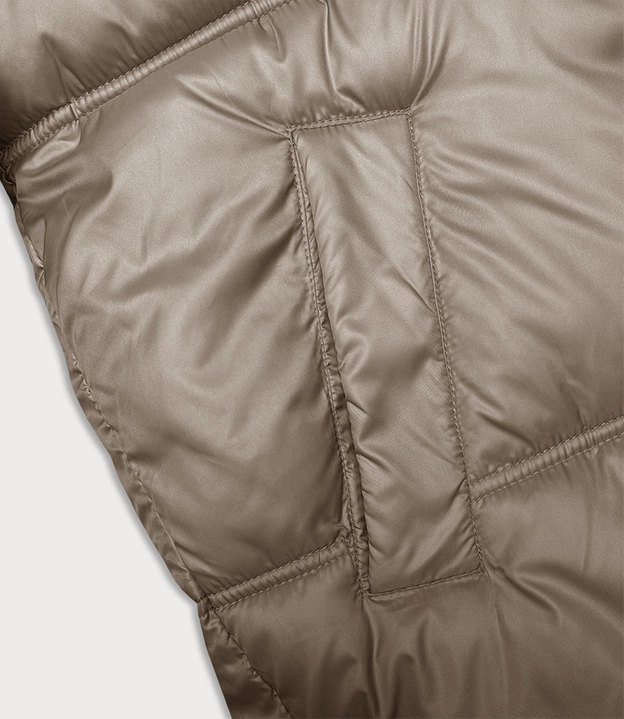 Damska kurtka fason bombki beżowa S'west (B8190-12)