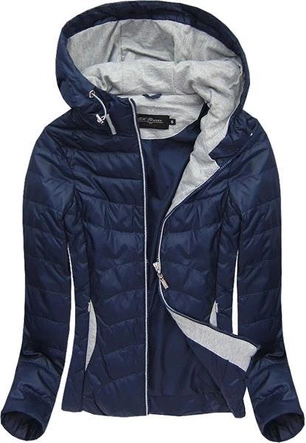 PIKOWANA KURTKA Z KAPTUREM GRANATOWA (1692B)