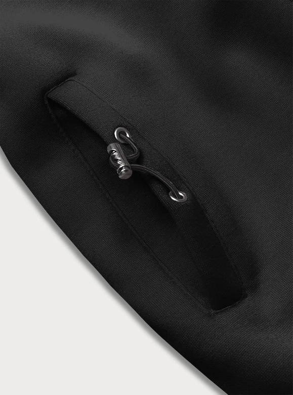 Długa damska bluza czarna (AMG-855B)