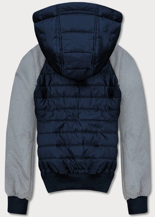 Sportowa kurtka męska granat-szary (8M903-215)