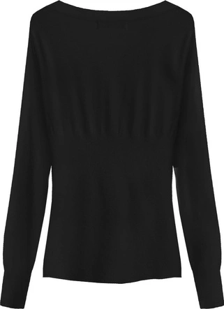 SWETER Z OZDOBNYMI KAMIENIAMI CZARNY (1519)