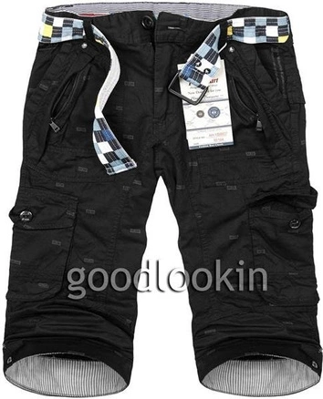 CZARNE SPODENKI Z PASKIEM I'GO-START (8607)