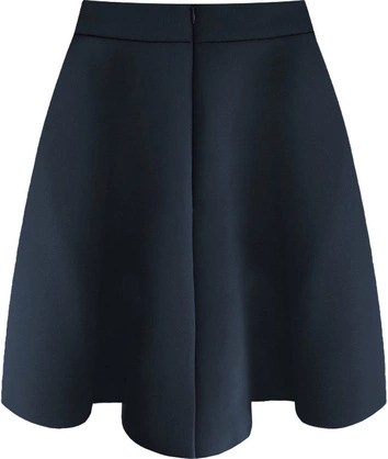 ROZKLOSZOWANA SPÓDNICA Z ZAMKIEM GRANATOWA (3151)