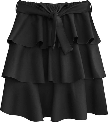 SPÓDNICA Z EKOSKÓRY MINI CZARNA (510ART)